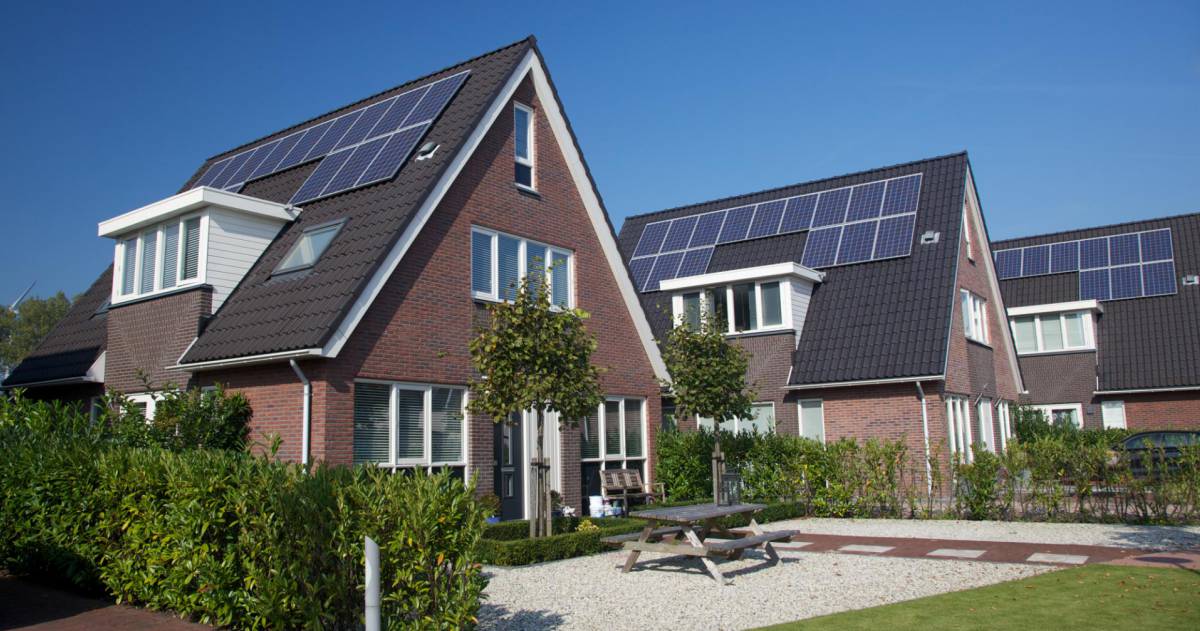 Huis met zonnepanelen